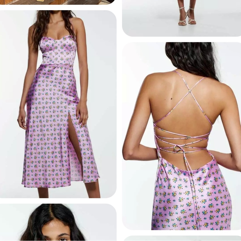 Zara Satin Effect Dress